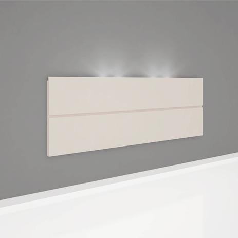 Painel Cabeceira Cama de Solteiro c/ LED W360L Dalla Costa Offwhite Menor preço em Painel Cabeceira Cama de Solteiro c/ LED W360L Dalla Costa Offwhite
