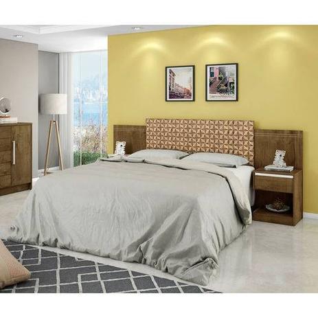 Painel Cabeceira com Criados Vitoria Madeira Rústica com 3D - Bechara é boa?