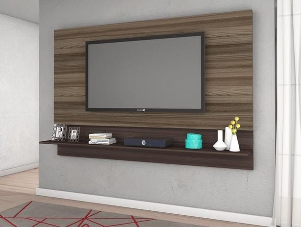 Painel Com Suporte Para Tv Até 52” Start Nogueira Com Capuccino - Caemmun - Caemmun movelaria Menor preço em Painel Com Suporte Para Tv Até 52” Start Nogueira Com Capuccino - Caemmun - Caemmun movelaria
