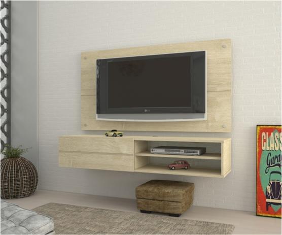 Painel Combo Sorento Plus para Tv até 50 pol Areia - Mirarack Menor preço em Painel Combo Sorento Plus para Tv até 50 pol Areia - Mirarack