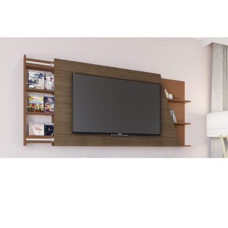 Painel de TV com Nicho Deslizante Kappesberg Jacarandá/Terracota Menor preço em Painel de TV com Nicho Deslizante Kappesberg Jacarandá/Terracota