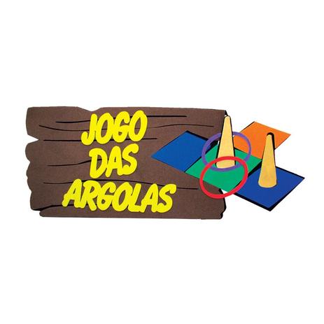 Painel Decorativo EVA Festa Junina Faixa Barraca de Argolas - Festabox Menor preço em Painel Decorativo EVA Festa Junina Faixa Barraca de Argolas - Festabox