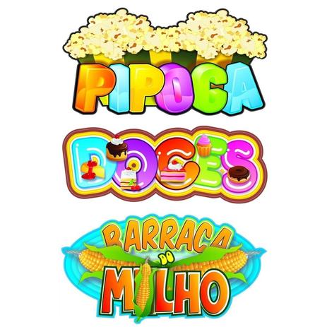 Painel Decorativo Pipoca Doces e Milho - Festabox Menor preço em Painel Decorativo Pipoca Doces e Milho - Festabox