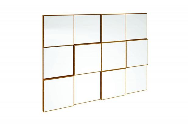 Painel Decorativo Quadriculado 3D 100 cm para Aparador Freijó com Espelho - Dalla costa Menor preço em Painel Decorativo Quadriculado 3D 100 cm para Aparador Freijó com Espelho - Dalla costa