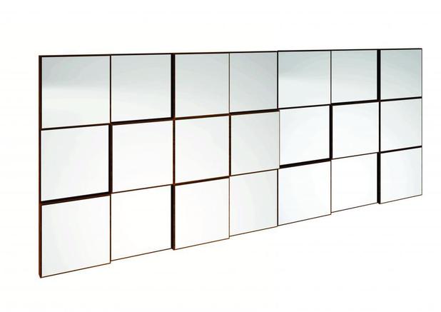 Painel Decorativo Quadriculado 3D 175 cm para Aparador Nobre com Espelho - Dalla costa Menor preço em Painel Decorativo Quadriculado 3D 175 cm para Aparador Nobre com Espelho - Dalla costa