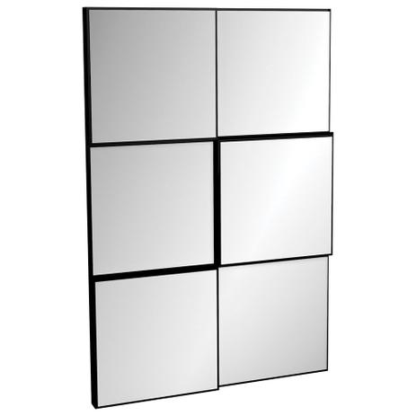 Painel Decorativo Quadriculado 3D Preto Brilho Espelho - Dalla Costa Menor preço em Painel Decorativo Quadriculado 3D Preto Brilho Espelho - Dalla Costa