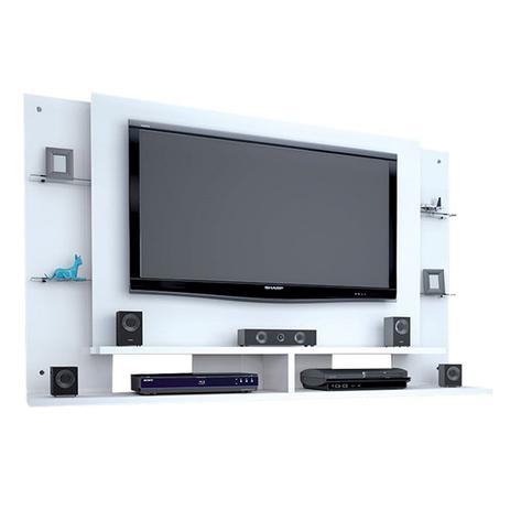 Painel Domínio C/ 4 Prateleiras em Vidro Branco - Caemmun Menor preço em Painel Domínio C/ 4 Prateleiras em Vidro Branco - Caemmun