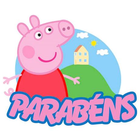 Painel EVA Parabéns Peppa Pig Piffer - Festabox Menor preço em Painel EVA Parabéns Peppa Pig Piffer - Festabox