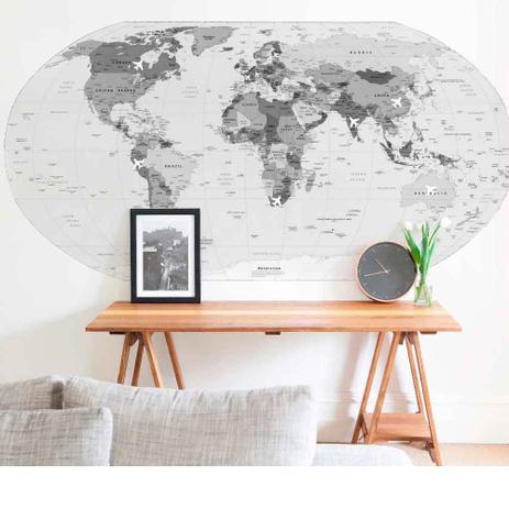 Painel fotográfico adesivo mapa preto e branco 1,8m x 90cm Grudado Adesivos Menor preço em Painel fotográfico adesivo mapa preto e branco 1,8m x 90cm Grudado Adesivos