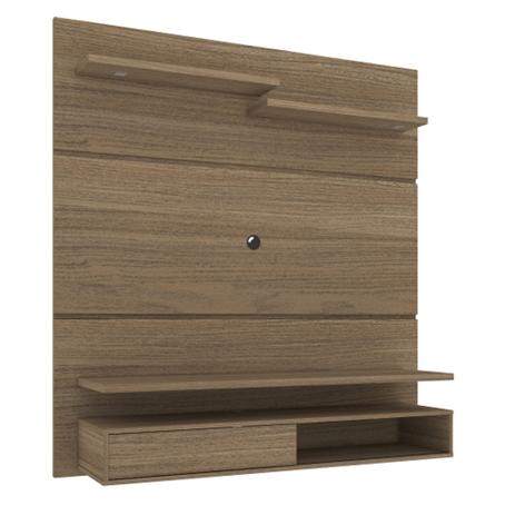 Painel Home Suspenso com Bancada e Luz de Led Stilo Avelã Relevo - Mirarack Menor preço em Painel Home Suspenso com Bancada e Luz de Led Stilo Avelã Relevo - Mirarack