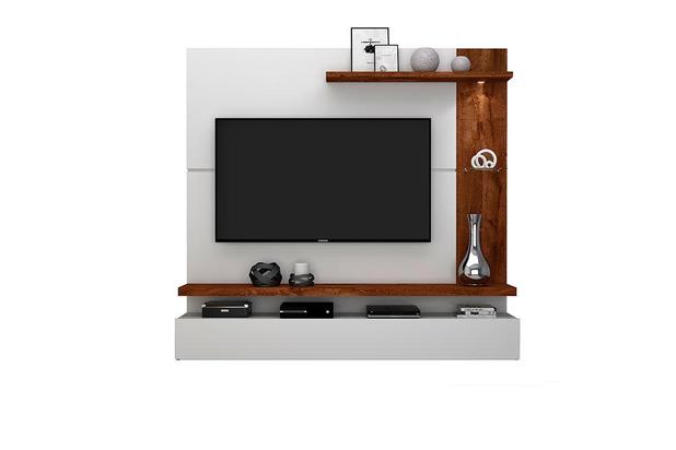 Painel Home Suspenso Lira para Tv 50” Lira Branco Brilho/ Rústico Malbec - DJ Móveis Menor preço em Painel Home Suspenso Lira para Tv 50” Lira Branco Brilho/ Rústico Malbec - DJ Móveis