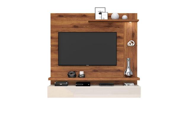 Painel Home Suspenso Lira para Tv 50” Lira Rustico Terrara/Off White - DJ Móveis Menor preço em Painel Home Suspenso Lira para Tv 50” Lira Rustico Terrara/Off White - DJ Móveis