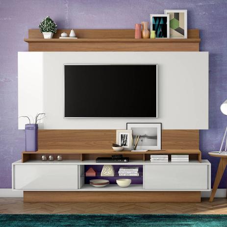 Painel Home Suspenso p/ TV até 65” TB113 Dalla Costa Offwhite/Freijó Menor preço em Painel Home Suspenso p/ TV até 65” TB113 Dalla Costa Offwhite/Freijó