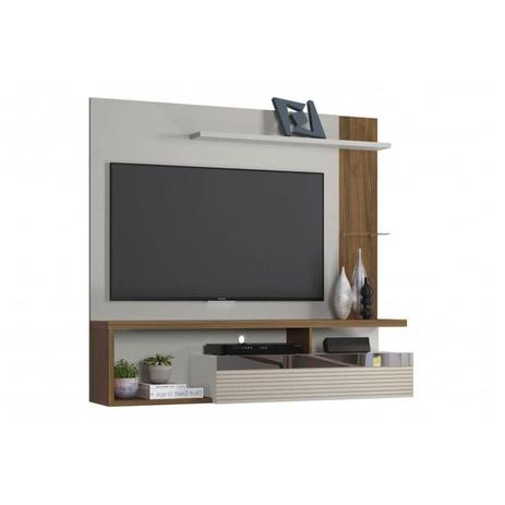Painel Home Theater Linea Brasil Tijuca White/Noguei Menor preço em Painel Home Theater Linea Brasil Tijuca White/Noguei