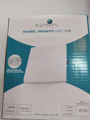 Painel infinity led 18w embutido borda infinita 6000k - GAYA Menor preço em Painel infinity led 18w embutido borda infinita 6000k - GAYA