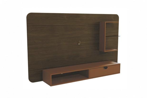 Painel Kappesberg PO421 Pop 01 Gaveta 03 Prateleiras Jacaranda e Terracota Menor preço em Painel Kappesberg PO421 Pop 01 Gaveta 03 Prateleiras Jacaranda e Terracota