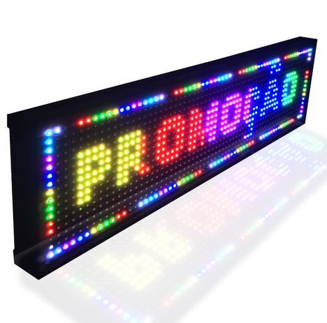 Painel Letreiro Led Multicolorido 68cm X 19cm Bivolt - Luatek Menor preço em Painel Letreiro Led Multicolorido 68cm X 19cm Bivolt - Luatek