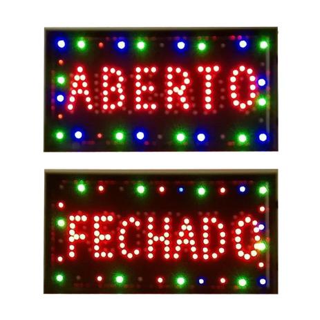 Painel Letreiro Luminoso de Led 2 Em 1 Aberto Fechado Le-2002 Lelong Comércio Pisca Led Menor preço em Painel Letreiro Luminoso de Led 2 Em 1 Aberto Fechado Le-2002 Lelong Comércio Pisca Led