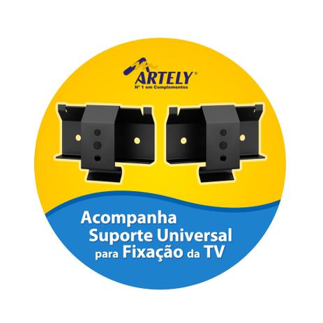 Painel p/ TV Artely Jet Plus Rústico - Artely moveis Menor preço em Painel p/ TV Artely Jet Plus Rústico - Artely moveis