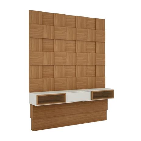Painel para TV 100 MDF TB125 Off White/Freijó - Dalla Costa Menor preço em Painel para TV 100 MDF TB125 Off White/Freijó - Dalla Costa