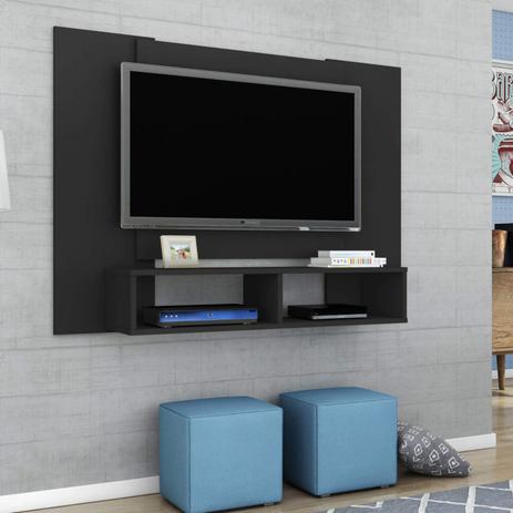 Painel para TV até 42 Polegadas 2 Nichos Navi Móveis Bechara Preto Fosco Menor preço em Painel para TV até 42 Polegadas 2 Nichos Navi Móveis Bechara Preto Fosco