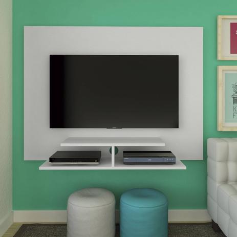 Painel para TV até 42 polegadas 2 Prateleiras Jet Plus Artely Branco Menor preço em Painel para TV até 42 polegadas 2 Prateleiras Jet Plus Artely Branco