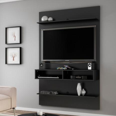 Painel para TV até 47 Polegadas 2 Nichos Vega Móveis Bechara Preto