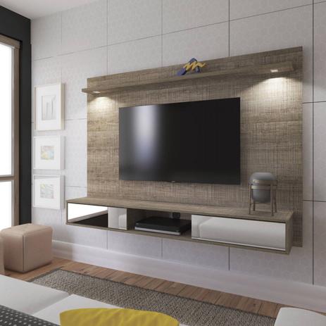 Painel para TV até 47 Polegadas 2 Portas com Espelho e LED Platinum Artely Canela Menor preço em Painel para TV até 47 Polegadas 2 Portas com Espelho e LED Platinum Artely Canela