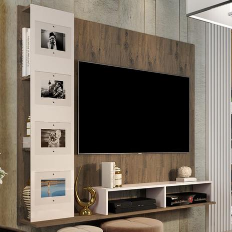 Painel Para Tv Até 49 Polegadas Estrela Rústico/off White - Móveis Germai Menor preço em Painel Para Tv Até 49 Polegadas Estrela Rústico/off White - Móveis Germai