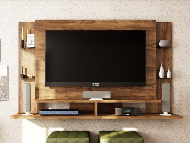 Painel Para TV Ate 52” Dominio Jatoba Caemmun - Caemmun movelaria Menor preço em Painel Para TV Ate 52” Dominio Jatoba Caemmun - Caemmun movelaria
