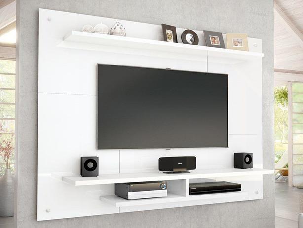 Painel Para TV Até 52” Invertis Branco - Caemmun - Caemmun movelaria Menor preço em Painel Para TV Até 52” Invertis Branco - Caemmun - Caemmun movelaria