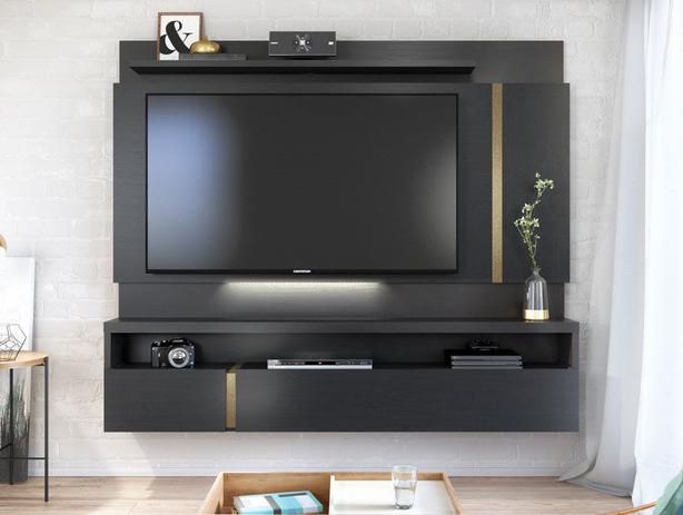 Painel para TV Até 60” com LED Vizio Preto Tex Caemmun Menor preço em Painel para TV Até 60” com LED Vizio Preto Tex Caemmun