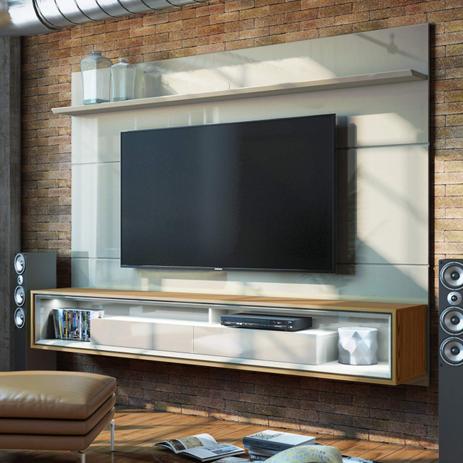 Painel para TV até 60 Polegadas 2 Gavetas 218cm Ópera Imcal Off White/Freijó Menor preço em Painel para TV até 60 Polegadas 2 Gavetas 218cm Ópera Imcal Off White/Freijó