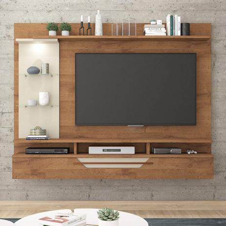 Painel para TV até 60 Polegadas com LED 1 Porta Lisboa Permobili Savana/Off White Menor preço em Painel para TV até 60 Polegadas com LED 1 Porta Lisboa Permobili Savana/Off White