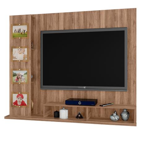 Painel Para TV com Bancada e Prateleiras Estrela Nature - Germai Menor preço em Painel Para TV com Bancada e Prateleiras Estrela Nature - Germai