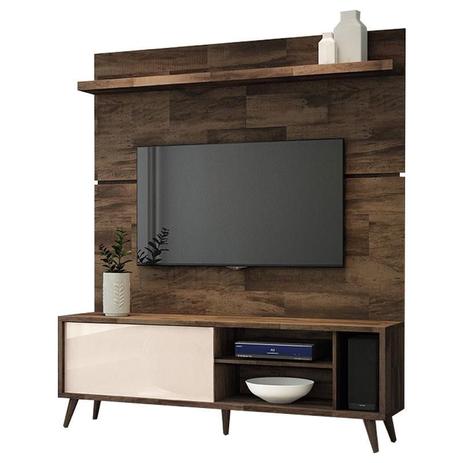 Painel para TV com Rack Personale 1.6 Deck Off White HB Móveis - Hb moveis Menor preço em Painel para TV com Rack Personale 1.6 Deck Off White HB Móveis - Hb moveis