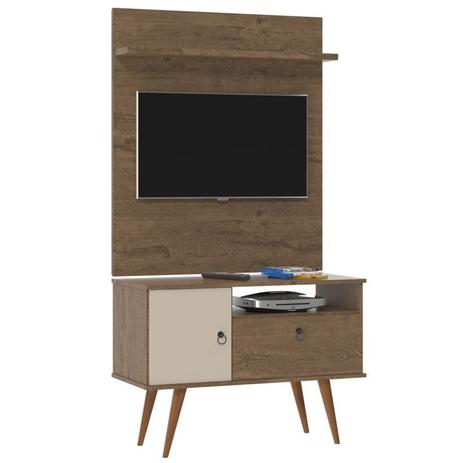 Painel para TV com Rack Yan Demolição/Off White - Patrimar Móveis Menor preço em Painel para TV com Rack Yan Demolição/Off White - Patrimar Móveis