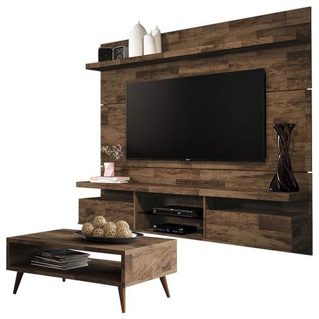 Painel para TV Home Suspenso Livin 1.8 e Mesa de Centro Lucy Deck HB Móveis - Hb Moveis Menor preço em Painel para TV Home Suspenso Livin 1.8 e Mesa de Centro Lucy Deck HB Móveis - Hb Moveis