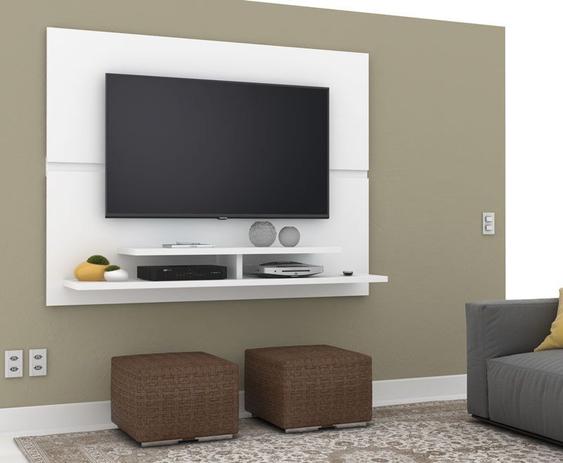 Painel para TV Mônaco New Branco - Lukaliam Móveis Menor preço em Painel para TV Mônaco New Branco - Lukaliam Móveis
