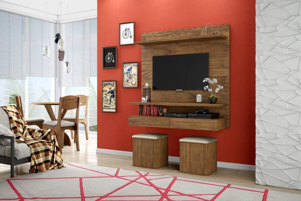 Painel para TV PA14 100 MDF 1,20CM cor Nobre - 29879 - Sun house é boa?