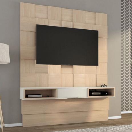 Painel para TV Tb125 Quadriculado 3d - Natural com Off White - Dalla costa Menor preço em Painel para TV Tb125 Quadriculado 3d - Natural com Off White - Dalla costa