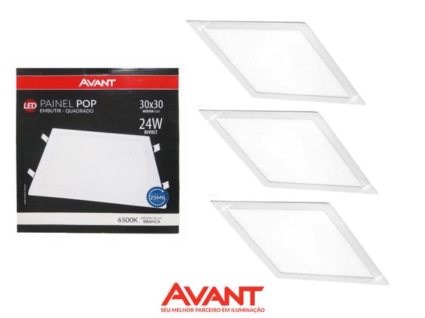 Painel plafon led 24w embutir quadrado 6500k branco frio bivolt - avant kit 03 unidades é ruim? Painel plafon led 24w embutir quadrado 6500k branco frio bivolt - avant kit 03 unidades é boa?