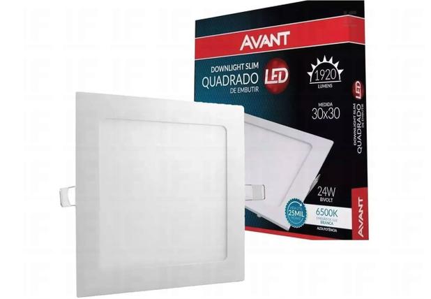 Painel Plafon Led 24w Quadrado Embutir Branco Frio Luminária - Avant Menor preço em Painel Plafon Led 24w Quadrado Embutir Branco Frio Luminária - Avant