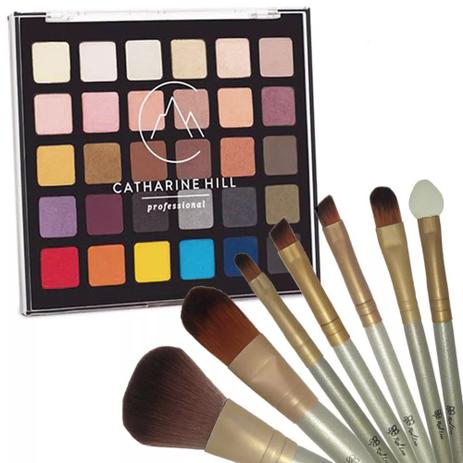 Paleta de Sombras Catharine Hill + Kit com 7 Pincéis Menor preço em Paleta de Sombras Catharine Hill + Kit com 7 Pincéis