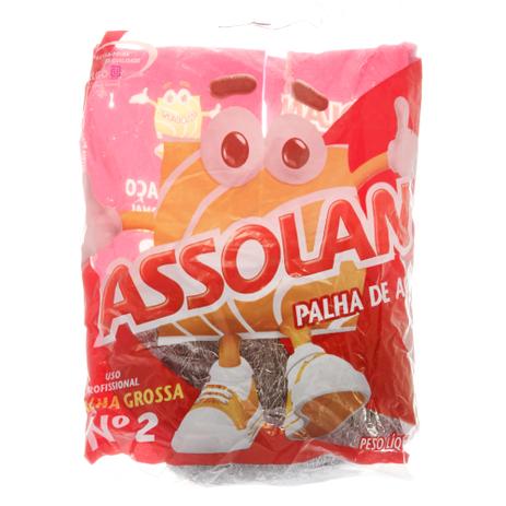 Palha de Aço nº2 Grossa 25g Assolan Menor preço em Palha de Aço nº2 Grossa 25g Assolan