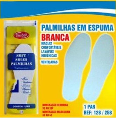 Palmilha de Espuma - Latex de EVA - Branca - Tam: 44 - Qualype Menor preço em Palmilha de Espuma - Latex de EVA - Branca - Tam: 44 - Qualype