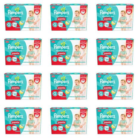Pampers Comfort Sec Pants Fralda Infantil G C/34 (Kit C/12) Menor preço em Pampers Comfort Sec Pants Fralda Infantil G C/34 (Kit C/12)