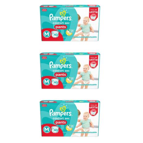 Pampers Comfort Sec Pants Fralda Infantil M C/40 (Kit C/03) Menor preço em Pampers Comfort Sec Pants Fralda Infantil M C/40 (Kit C/03)