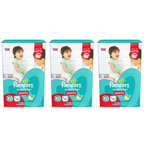 Pampers Comfort Sec Pants Fralda Infantil XG C/16 (Kit C/03) Menor preço em Pampers Comfort Sec Pants Fralda Infantil XG C/16 (Kit C/03)