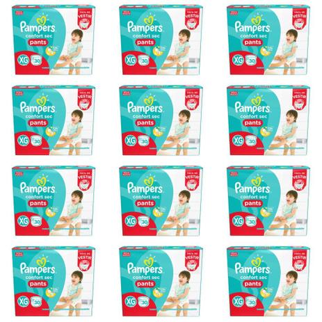 Pampers Comfort Sec Pants Fralda Infantil XG C/30 (Kit C/12) Menor preço em Pampers Comfort Sec Pants Fralda Infantil XG C/30 (Kit C/12)
